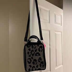 BetseyJohnson leopard print lunch tote bag